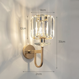 Crystal Glass and Gold Wall Light view 5