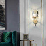Crystal Glass and Gold Wall Light view 8