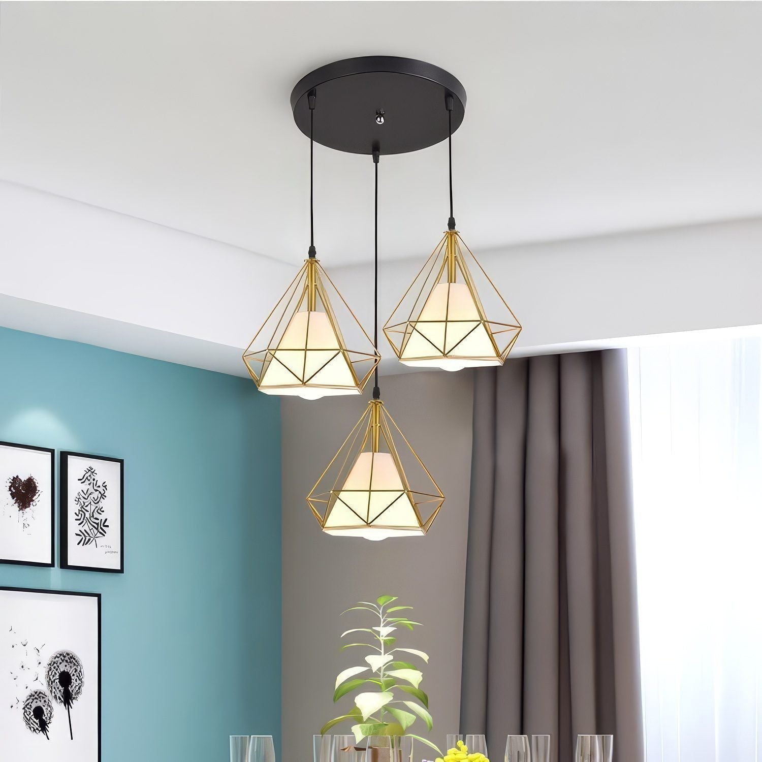 Triple Pendant Ceiling Light view 2
