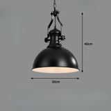 Suspension industrielle metal noir classique view 7