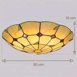 Amethyst Floral Glass Ceiling Light view 2