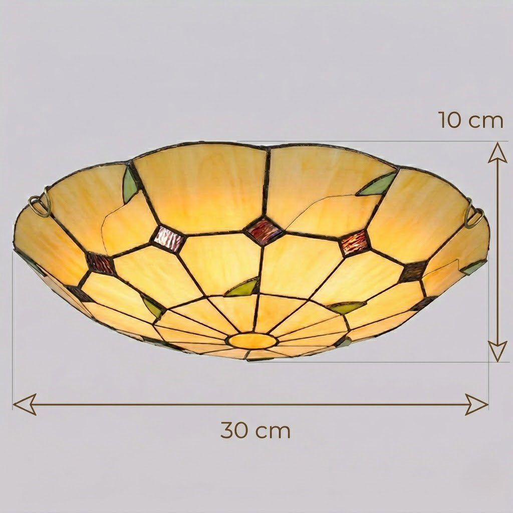 Amethyst Floral Glass Ceiling Light view 2