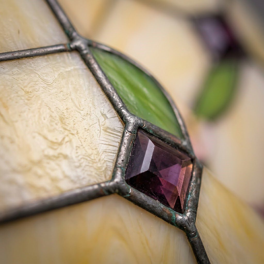 Amethyst Floral Glass Ceiling Light view 3