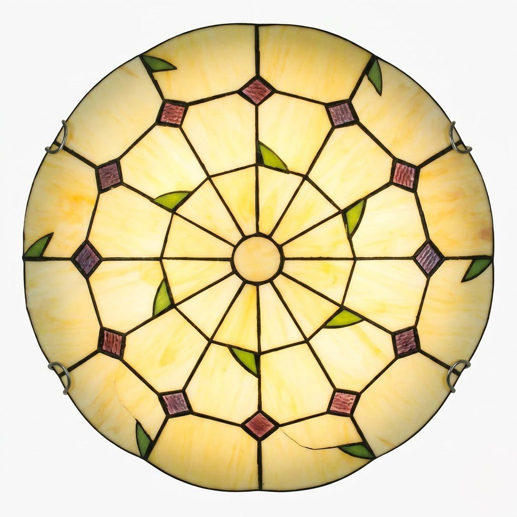 Amethyst Floral Glass Ceiling Light view 5