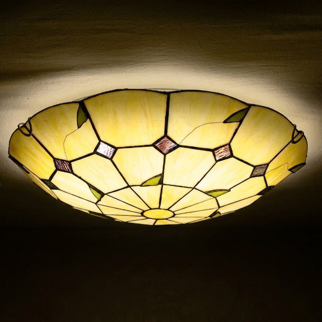Amethyst Floral Glass Ceiling Light view 8