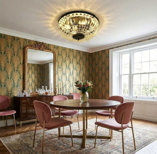 Vintage Crystal Ceiling Light