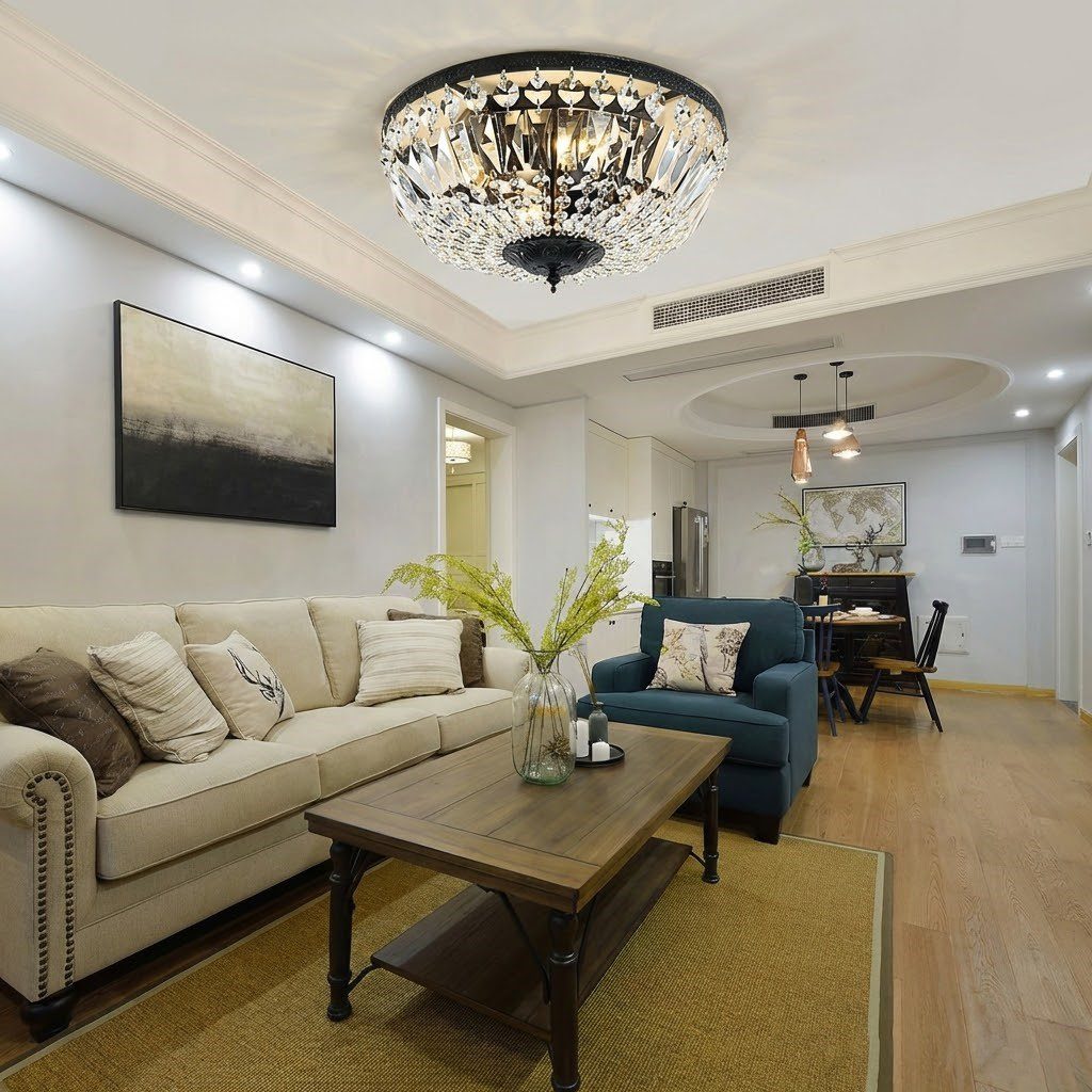 Vintage Crystal Ceiling Light view 11