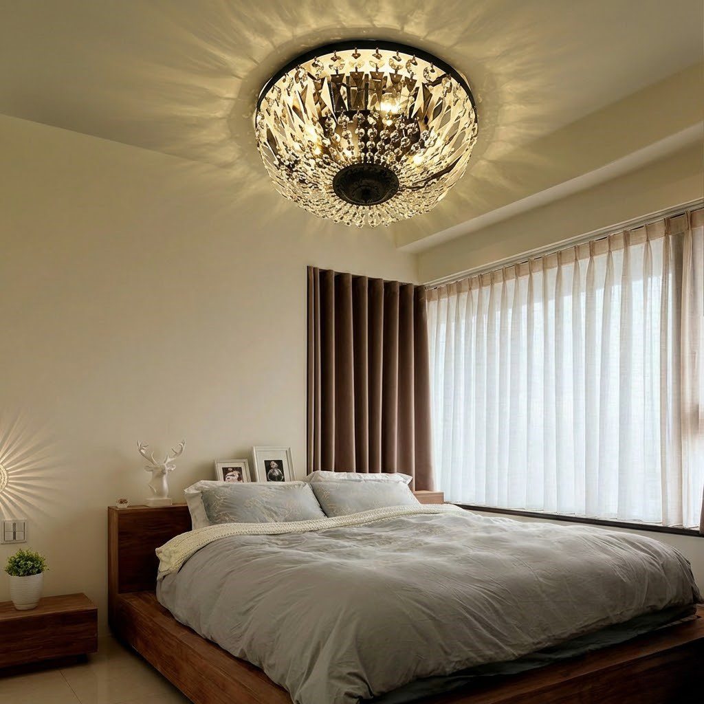 Vintage Crystal Ceiling Light view 12