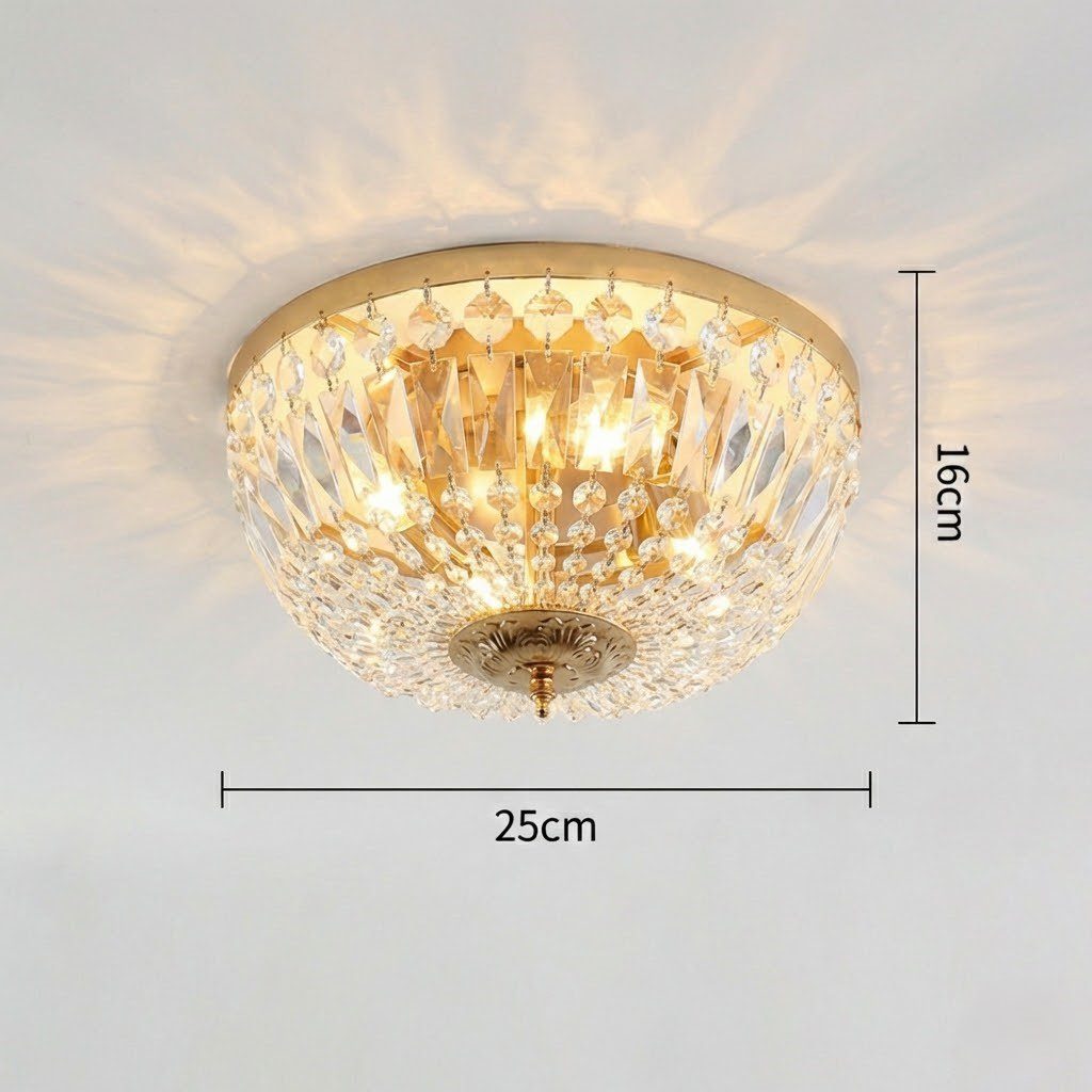 Vintage Crystal Ceiling Light view 2