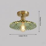 Vintage Glass Ceiling Light view 3