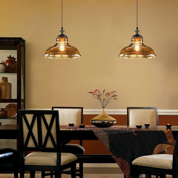 Vintage Glass Pendant Light