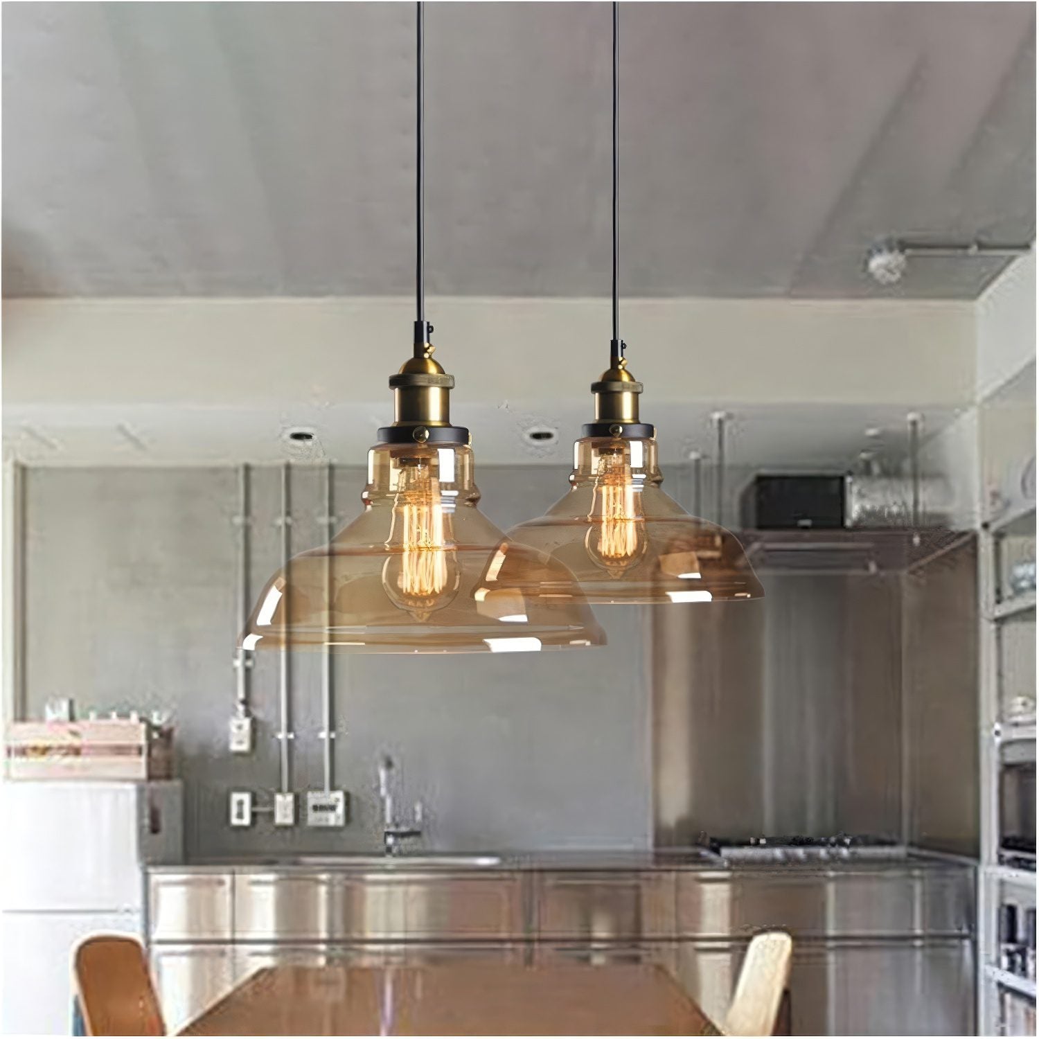 Vintage Glass Pendant Light view 5