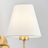 Brass Wall Light with Fabric Shade view 6