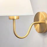 Brass Wall Light with Fabric Shade view 8