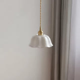 White and Gold Ceramic Pendant Light view 4