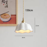 White and Gold Ceramic Pendant Light view 5