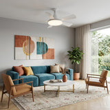 White Ceiling Fan with Light view 1