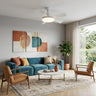 White Ceiling Fan with Light