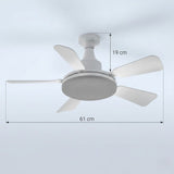 White Ceiling Fan with Light view 4