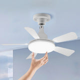 White Ceiling Fan with Light view 7