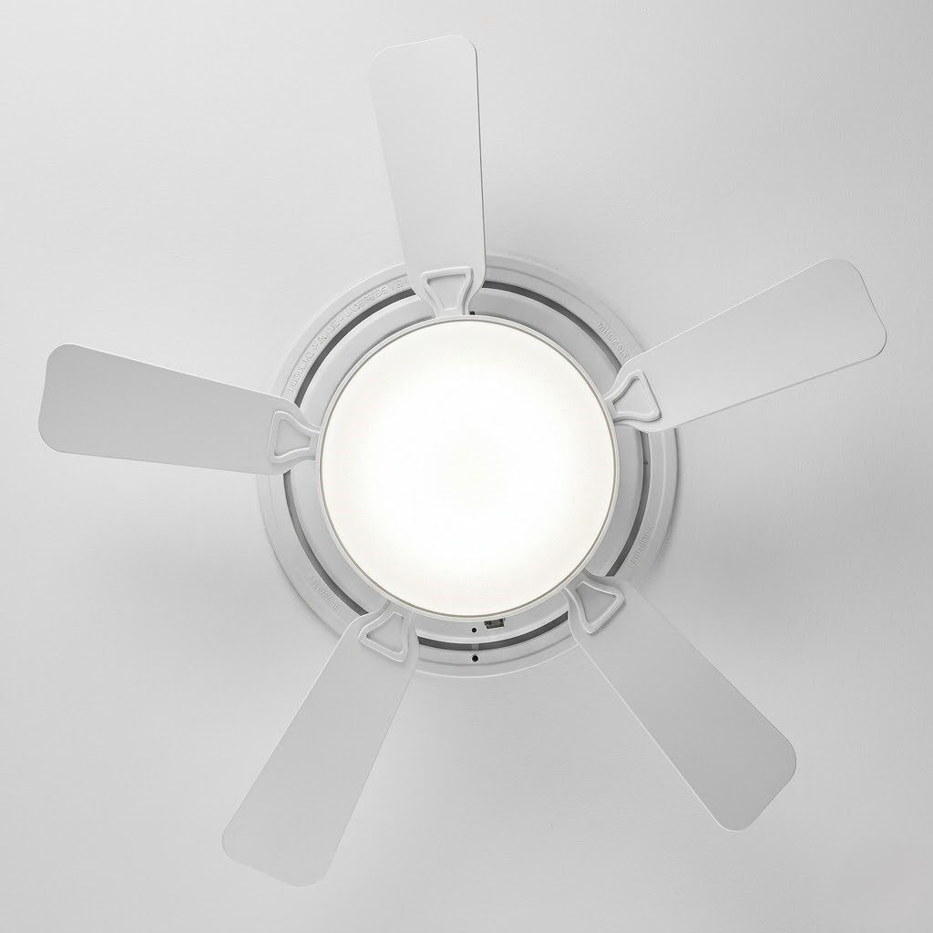White Ceiling Fan with Light view 8
