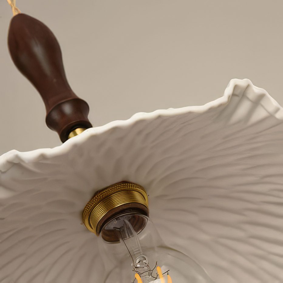 White Ceramic Pendant Light view 4