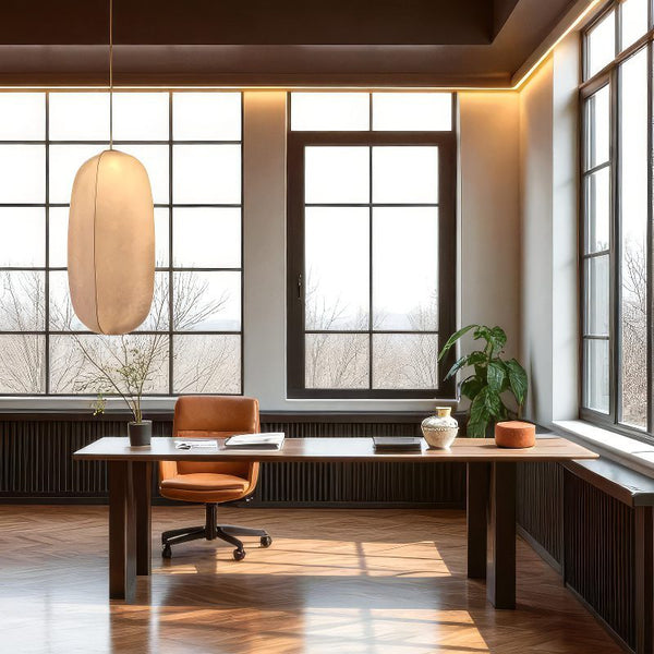 White Fabric Cylinder Pendant Light