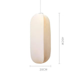 White Fabric Cylinder Pendant Light view 2