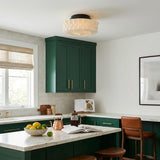 White Flush Ceiling Light view 1