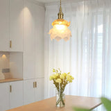 White Glass Pendant Light view 2