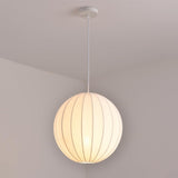 White Globe Light Pendant view 2