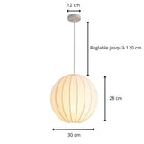 White Globe Light Pendant view 7