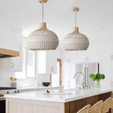 White Rattan Pendant Light view 10