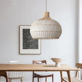 White Rattan Pendant Light view 8