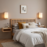 Wood and White Glass Wall Light view 2