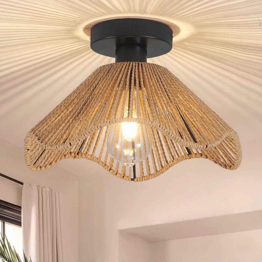 Wicker Ceiling Light view 2