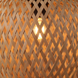Woven Bamboo and Wood Wall Light view 3