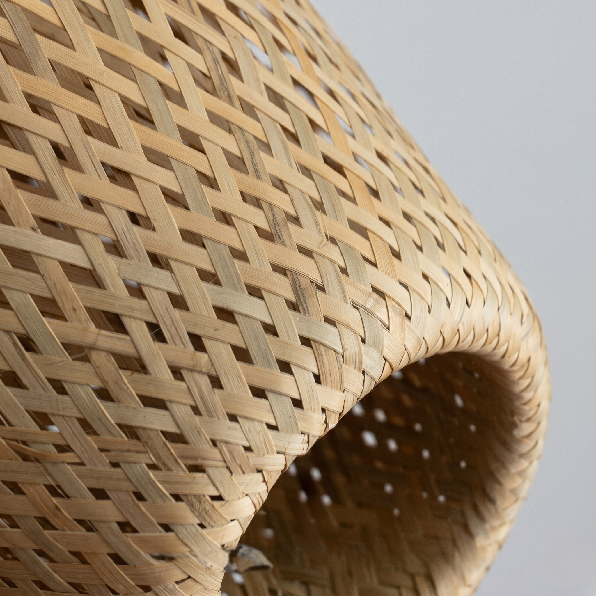 Woven Bamboo and Wood Wall Light view 5