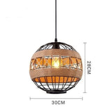 Wire Cage and Rope Pendant Light view 8