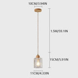 Wood and Glass Pendant Light view 3