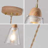 Wood and Glass Pendant Light view 8