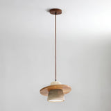 Wood and Stone Pendant Light view 3