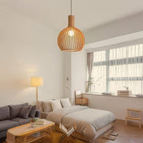 Wood Cage Pendant Light view 1