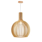 Wood Cage Pendant Light view 2