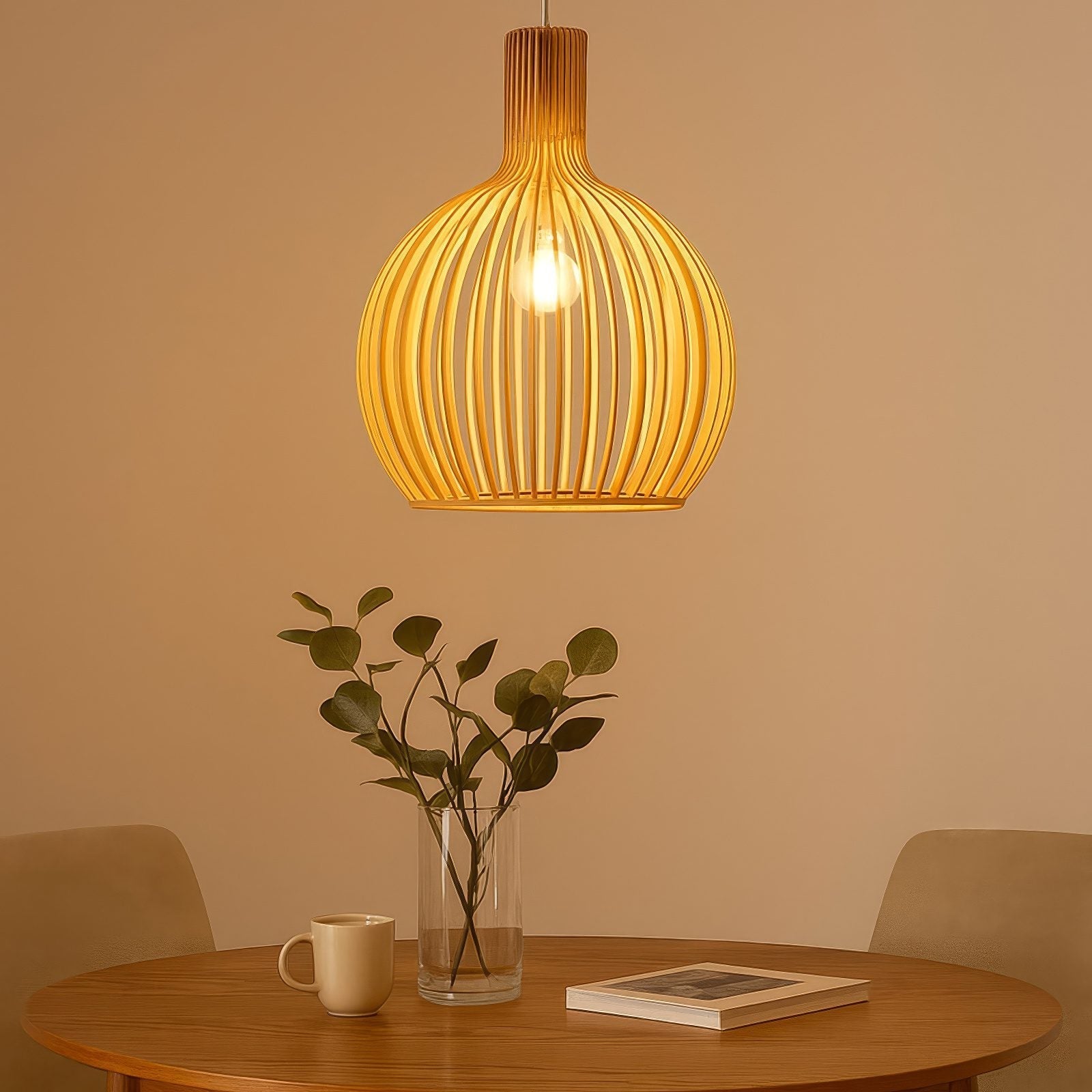Wood Cage Pendant Light view 3