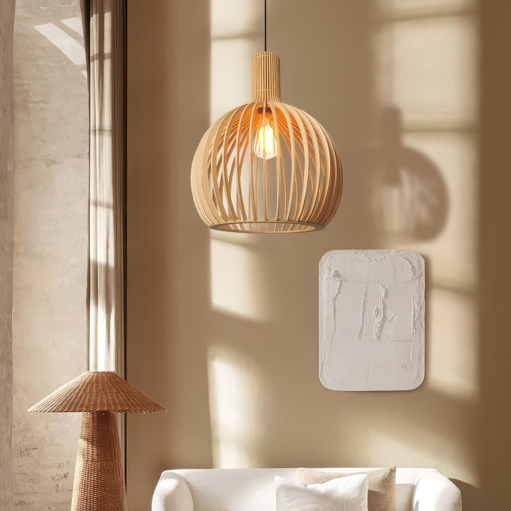 Wood Cage Pendant Light view 5
