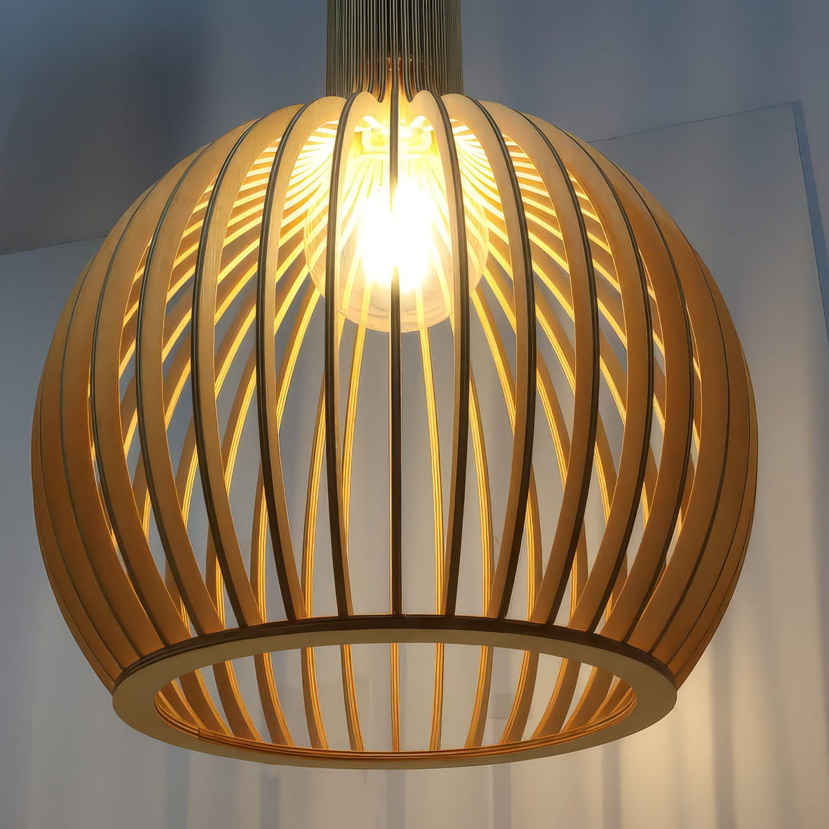 Wood Cage Pendant Light - image 8