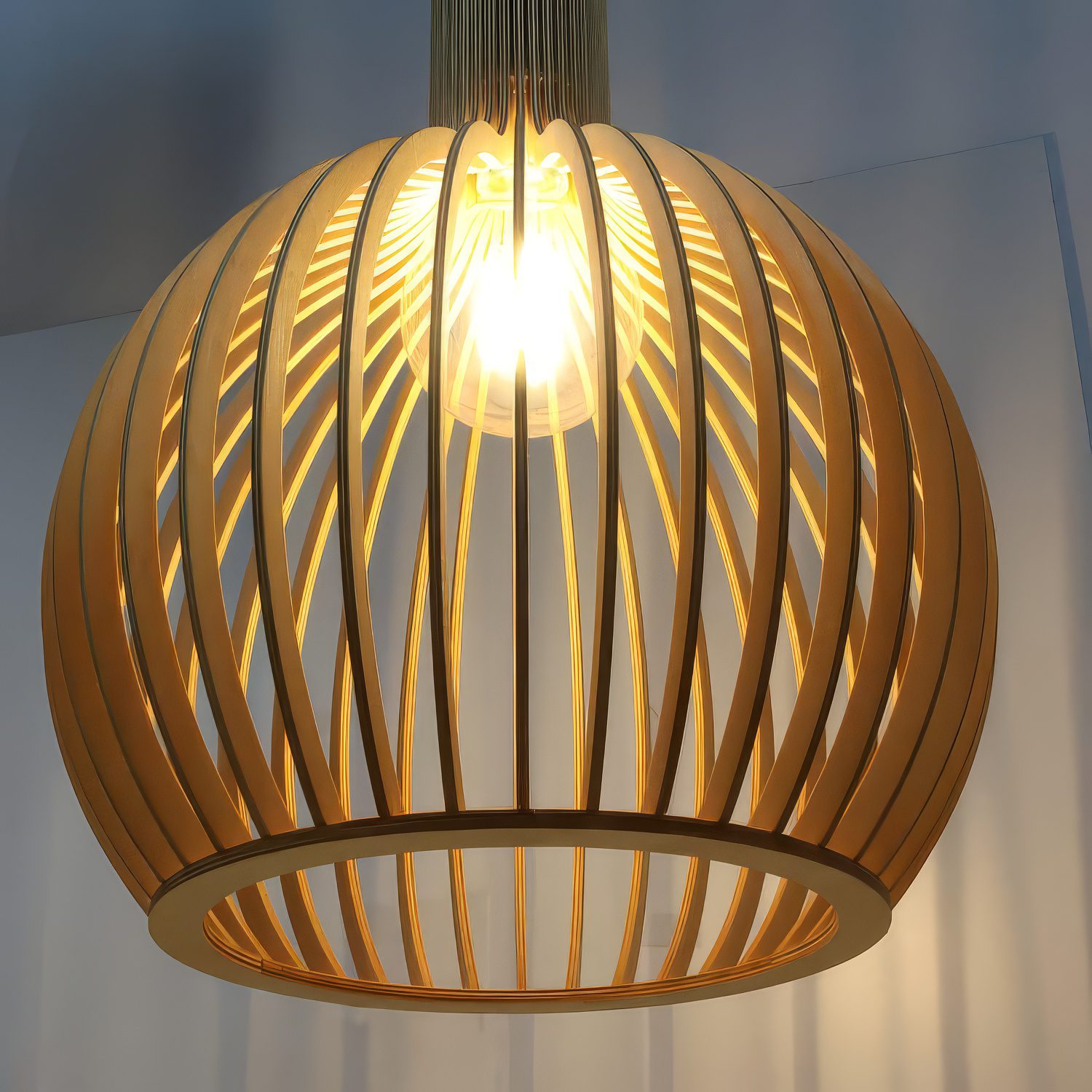 Wood Cage Pendant Light view 8