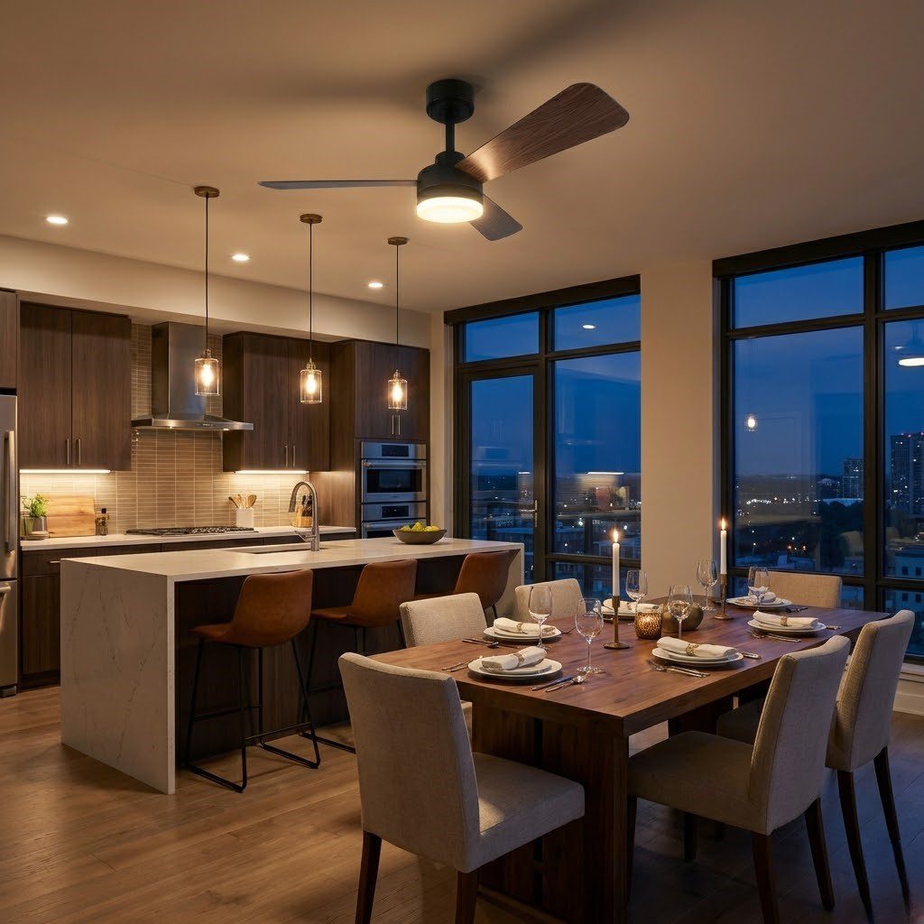 Wood Ceiling Fan with Light view 1