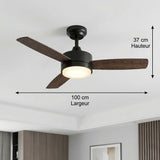 Wood Ceiling Fan with Light view 8